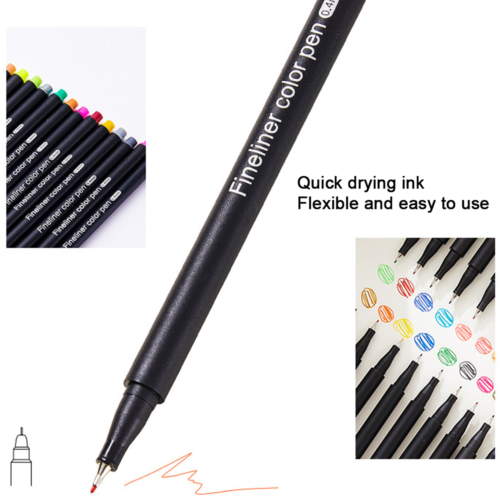 Fineliner Color Pens Set, Fine Tip Pens, Porous Fine Point Makers Drawing Pen, Perfect for Writing in Bullet Journal and Planner - Style 4